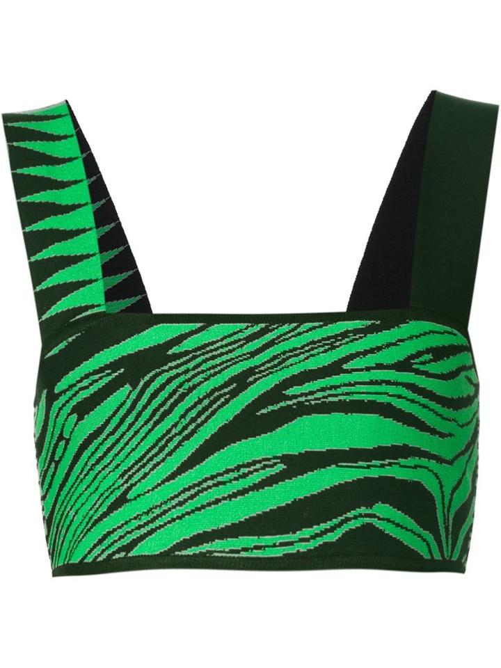 Fausto Puglisi Zebra Pattern Bralette Top