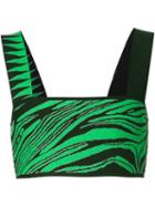Fausto Puglisi Zebra Pattern Bralette Top
