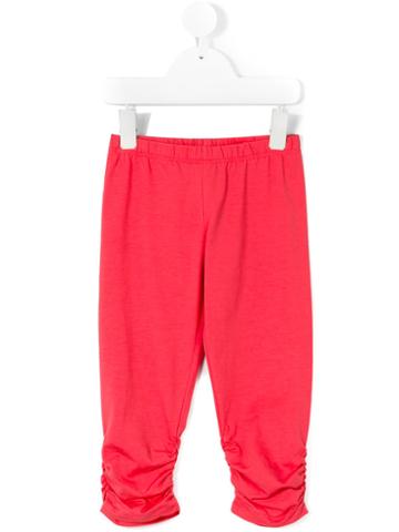 Miss Blumarine - Ruched Leg Leggings - Kids - Cotton/spandex/elastane - 9 Yrs, Pink/purple