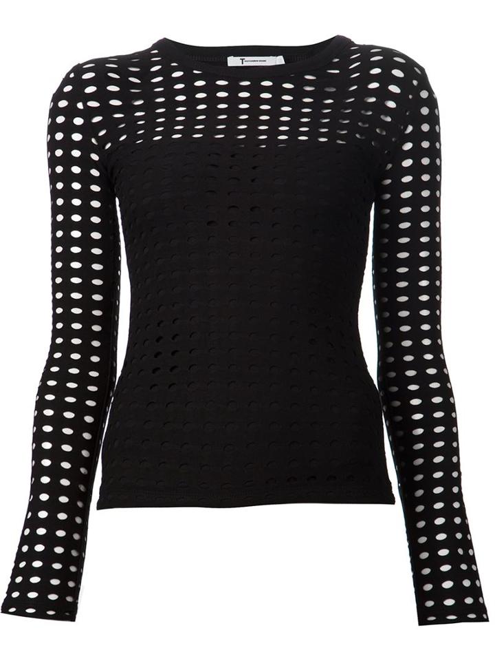 T By Alexander Wang Perforated Longsleeve