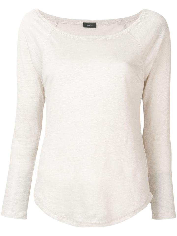 Joseph Boat Neck Knitted Top - Neutrals