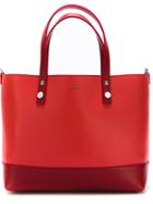 Moncler Colour Block Shopper Tote, Women's, Red, Leather
