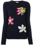 Dondup Flower Jumper, Women's, Size: Medium, Blue, Wool