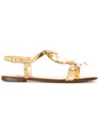 Dolce & Gabbana Seashell Sandals - Metallic