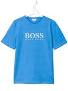 Boss Kids Logo Print T-shirt, Size: 14 Yrs, Blue