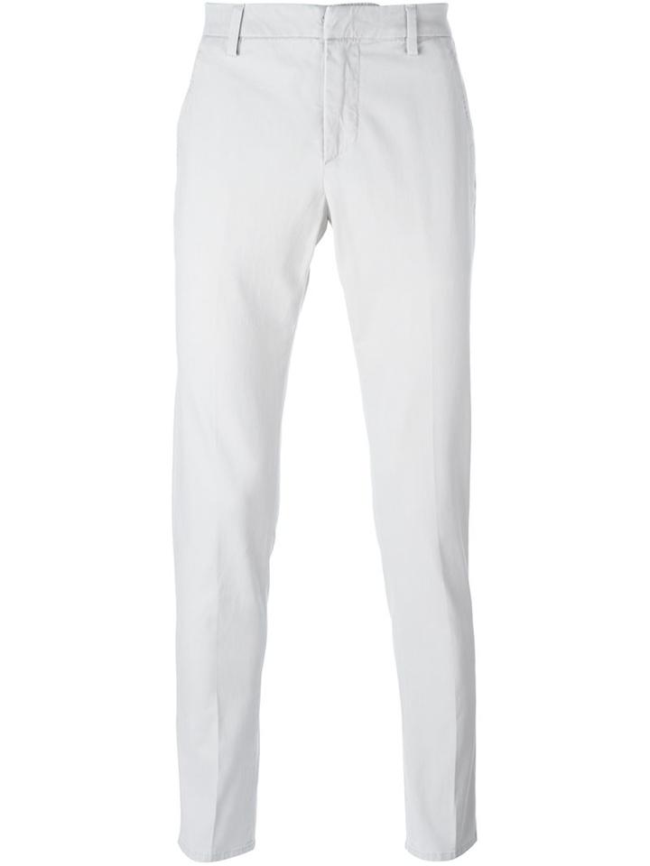 Dondup Classic Chino Trousers, Men's, Size: 32, Grey, Cotton/spandex/elastane