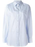 Maison Margiela Striped Print Shirt, Women's, Size: 40, Blue, Cotton