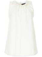 Proenza Schouler Textured Crepe Cinched Tie Top - Ecru