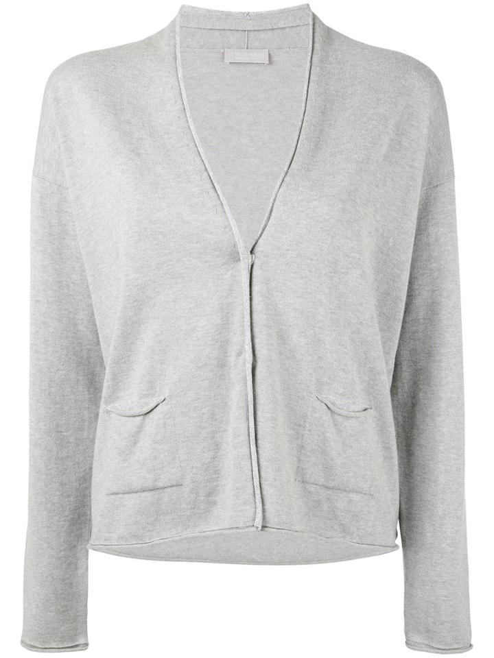 Le Tricot Perugia - Knitted Cardigan - Women - Cotton/polyamide/polyester/viscose - Xl, Grey, Cotton/polyamide/polyester/viscose