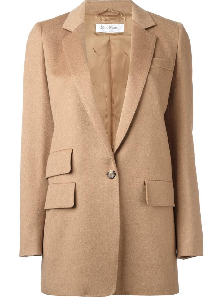 Max Mara 'mogol' Blazer, Women's, Size: 44, Nude/neutrals, Cupro/camel Hair