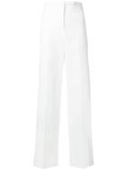 Jil Sander High-rise Wide-leg Trousers - White