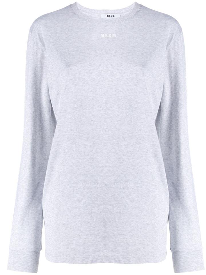 Msgm Micro Logo Sweatshirt - Grey