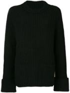 Yohji Yamamoto Oversized Knitted Sweater - Black