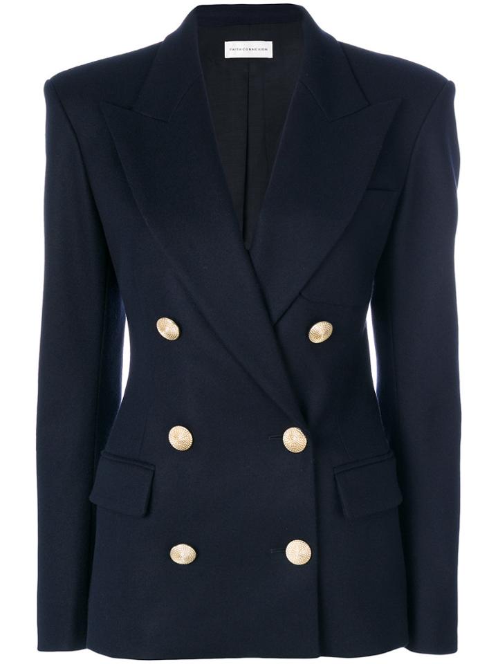 Faith Connexion Double Breasted Blazer - Blue