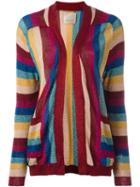 Laneus - Striped Knit Cardigan - Women - Polyamide/polyester/viscose - 40, Polyamide/polyester/viscose