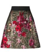 Dolce & Gabbana Floral Jacquard A-line Skirt - Multicolour