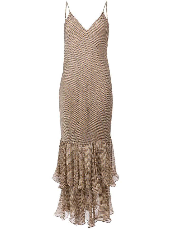 Mes Demoiselles Long Ruffled Dress - Nude & Neutrals