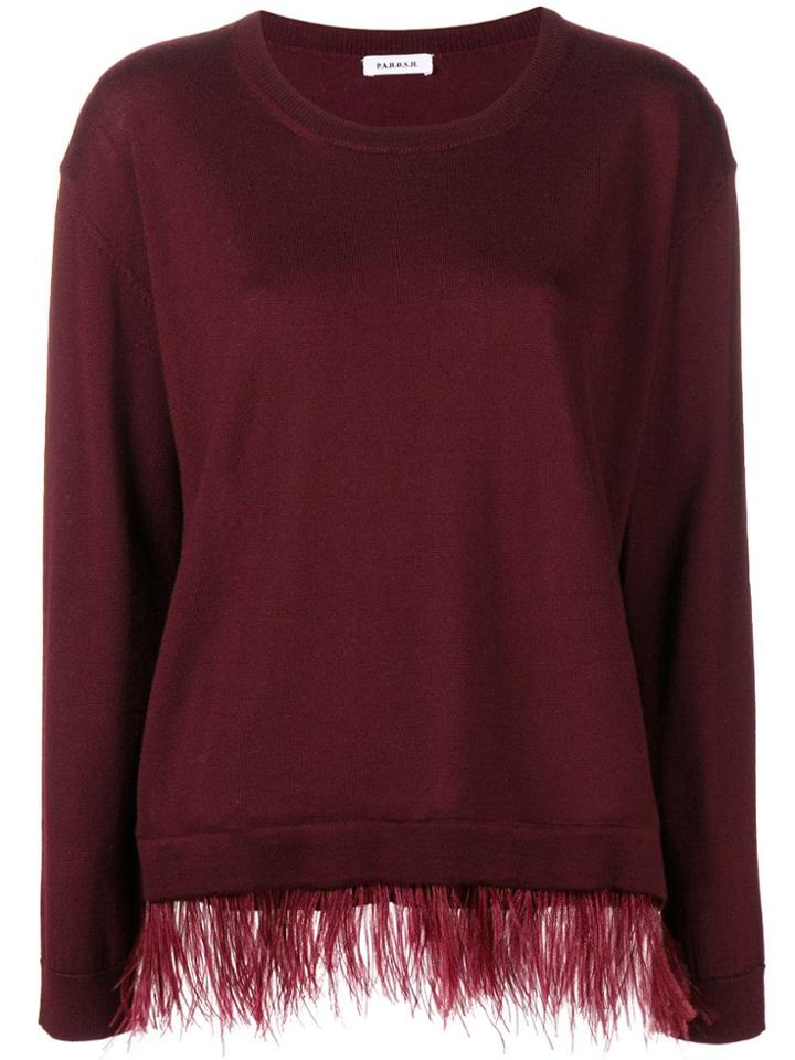 P.a.r.o.s.h. Contrast Trim Knitted Top - Red