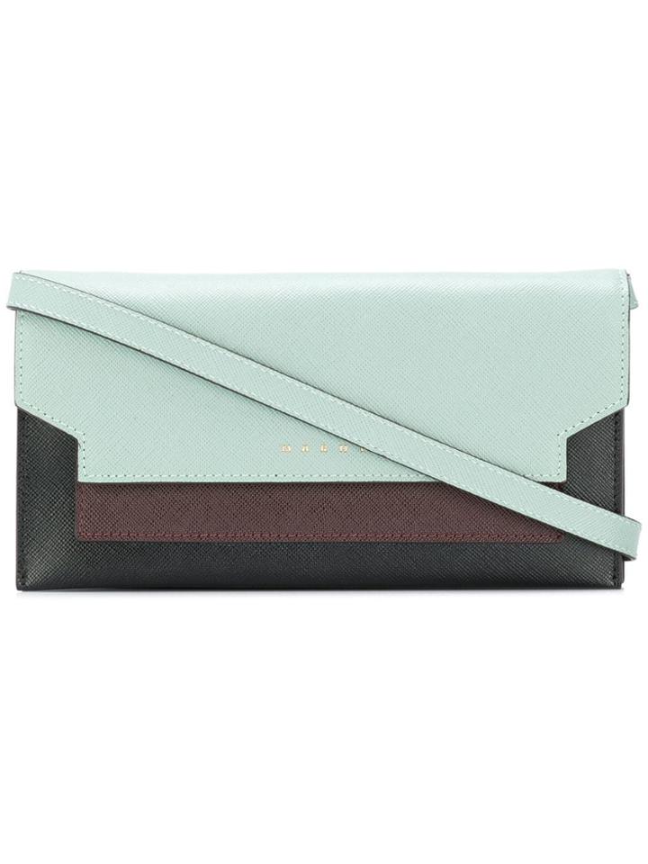 Marni Three-colour Gusset Wallet - Green