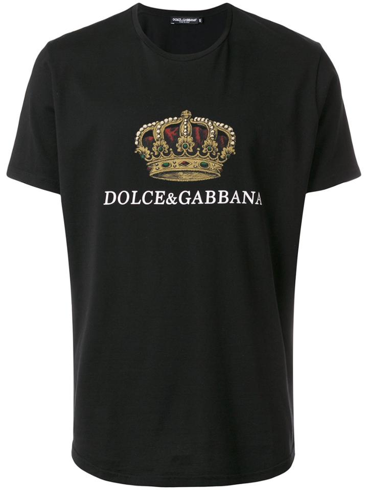 Dolce & Gabbana Crown Logo T-shirt - Black