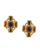 Chanel Vintage Byzantine Gripoix Clip-on Earrings, Women's