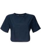 The Upside Cropped T-shirt - Blue