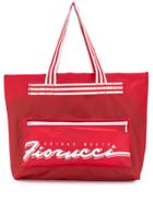 Adidas Striped Trim Shopper Tote - Red
