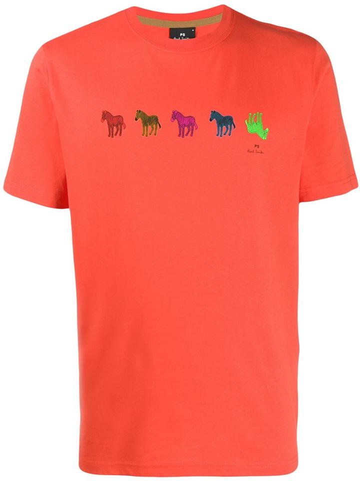 Ps Paul Smith Zebra Jersey T-shirt - Orange
