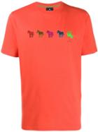 Ps Paul Smith Zebra Jersey T-shirt - Orange