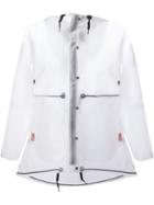 Hunter Hooded Raincoat, Women's, Size: L, White, Polyurethane