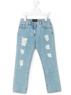 Dolce & Gabbana Kids - Distressed Effect Jeans - Kids - Cotton - 12 Yrs, Blue