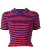 Proenza Schouler Striped Knit Top, Women's, Size: Small, Red, Silk/cashmere