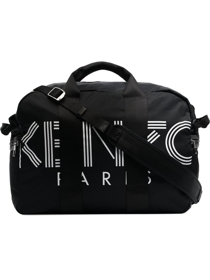 Kenzo Black And White Paris Logo Tote Bag