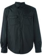 Aspesi Chest Pockets Shirt, Men's, Size: Small, Black, Polyamide/polyester