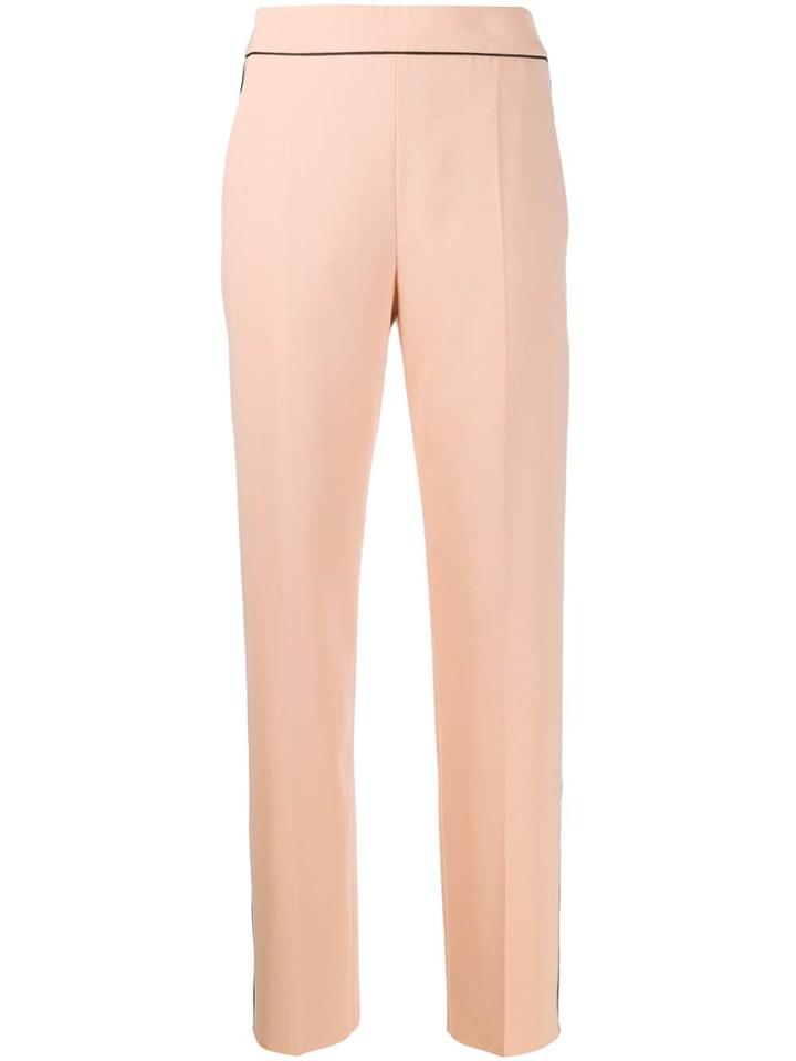 Etro Contrast Piping Straight Leg Trousers - Pink