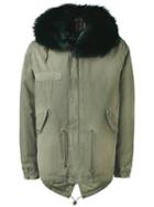 Mr & Mrs Italy - Trimmed Hood Short Parka - Men - Cotton/lamb Skin/polyester/viscose - S, Green, Cotton/lamb Skin/polyester/viscose