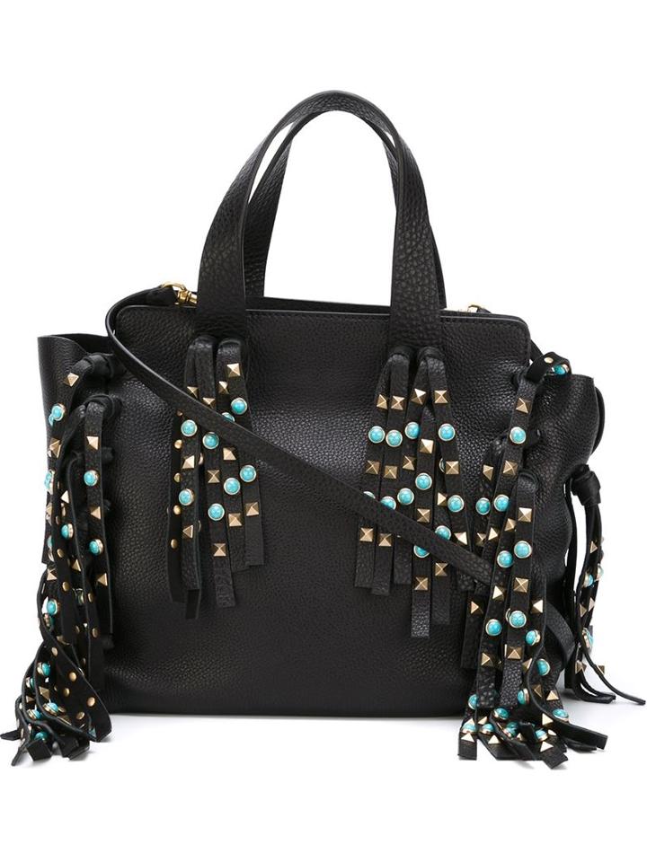 Valentino Garavani 'rockstud Rolling' Fringed Tote