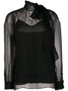 Valentino Chiffon Shirt - Black