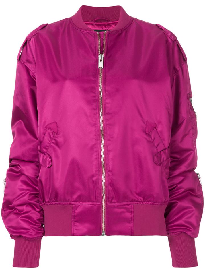 Misbhv Satin Bomber Jacket - Pink & Purple