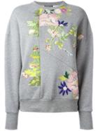 Alexander Mcqueen - Floral Sweater - Women - Cotton - 42, Women's, Grey, Cotton