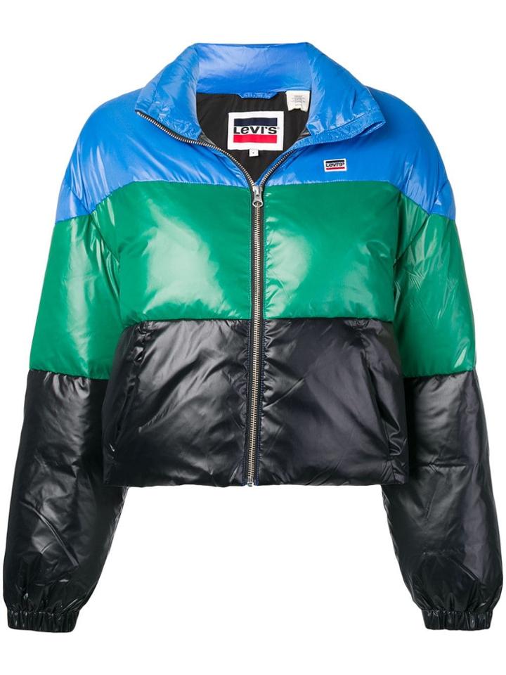 Levi's Colour-block Zipped Jacket - Blue
