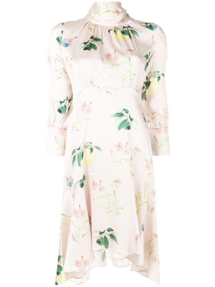 Peter Pilotto Floral Print Dress - Pink & Purple