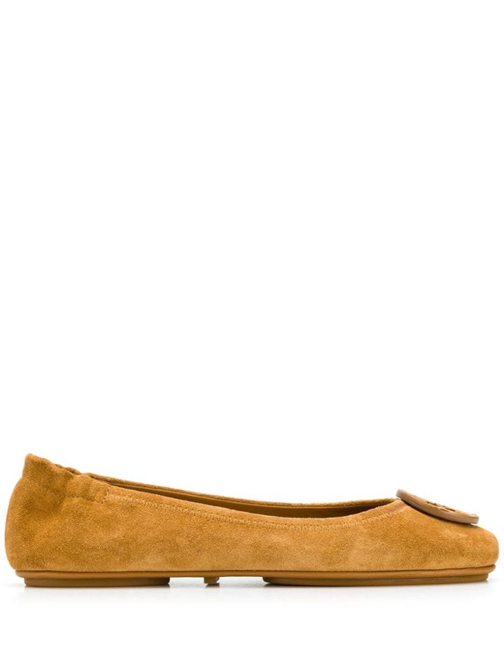 Tory Burch Foldable Minnie Ballerina Shoes - Neutrals