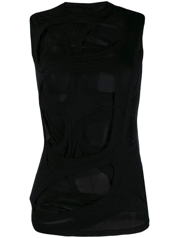 Rick Owens Cut Out T-shirt - Black