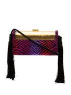 Bienen Davis Tasseled Lurex Clutch Bag - Multicoloured