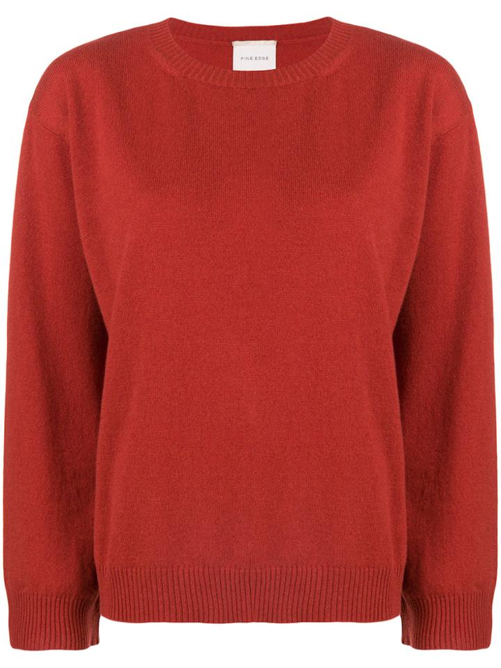 Fine Edge Loose-fit Sweater - Yellow & Orange