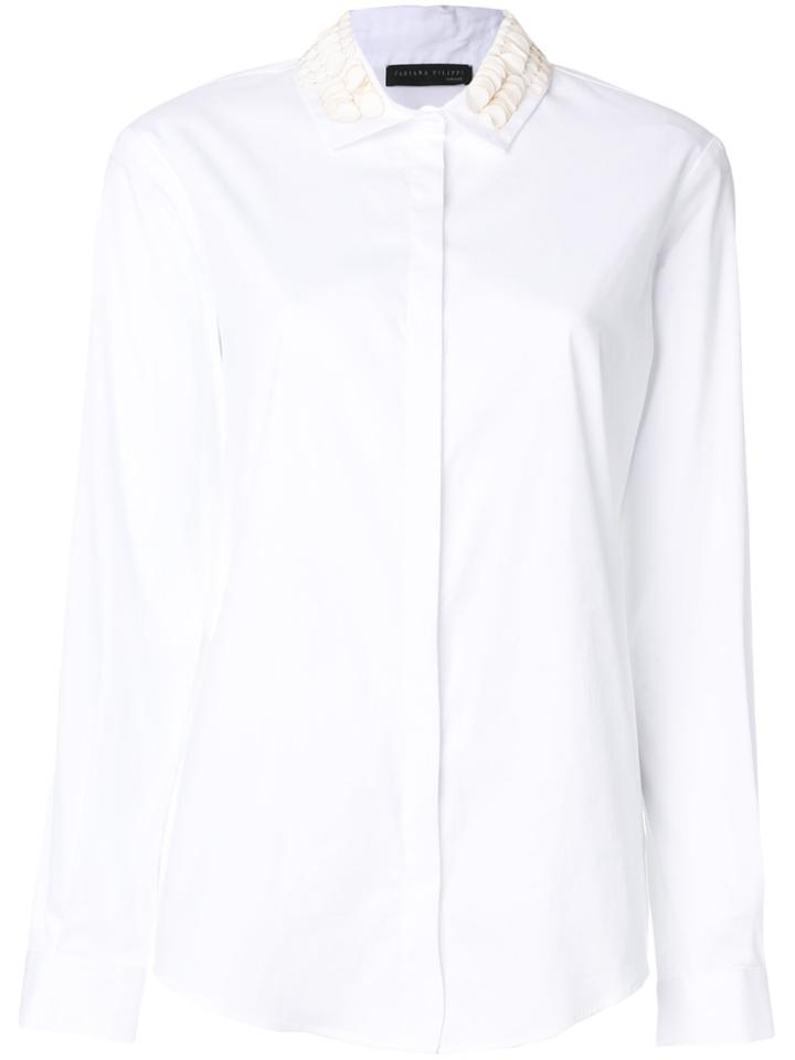 Fabiana Filippi Stylized Collar Shirt - White