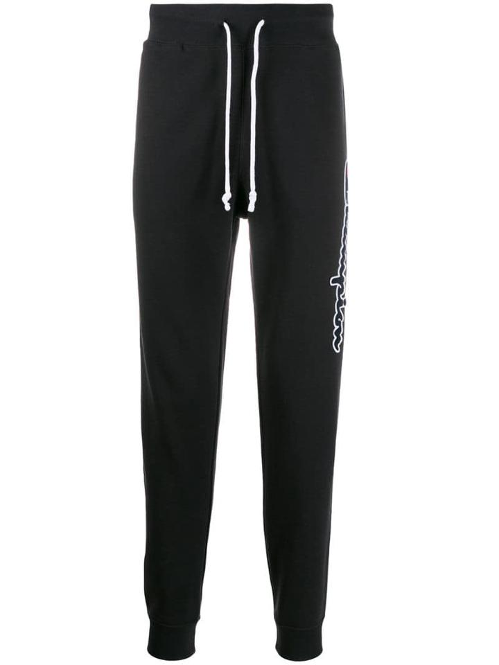 Champion Chenille Logo Track Pants - Black