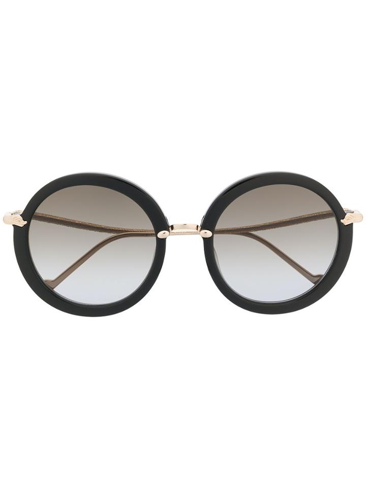 Liu Jo Oversized Round-frame Sunglasses - Black