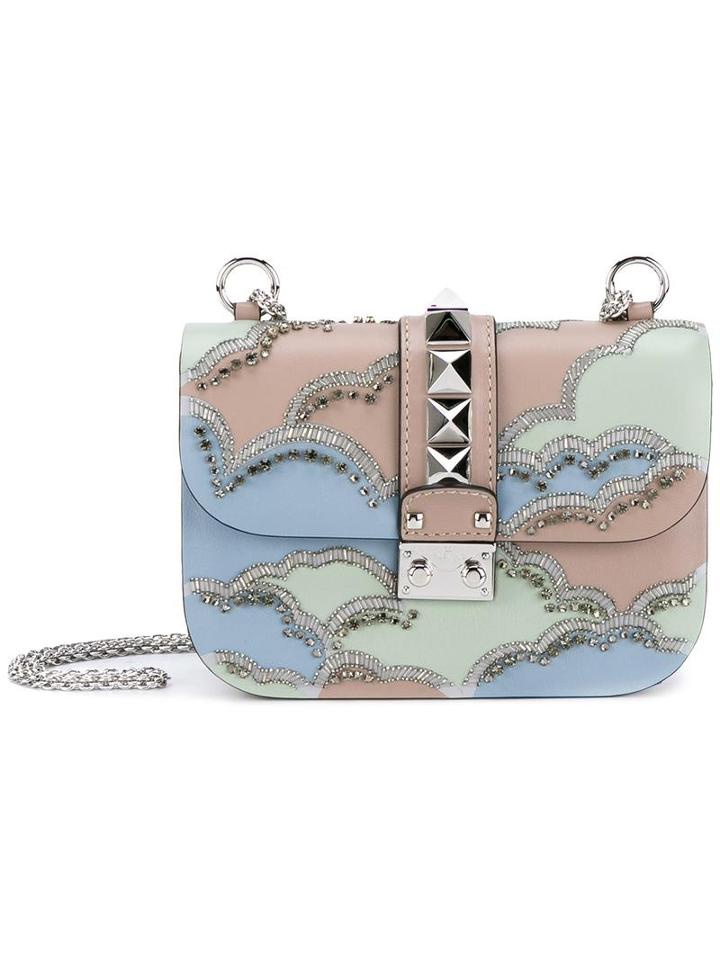 Valentino Valentino Garavani 'glam Lock' Embroidered Shoulder Bag, Women's